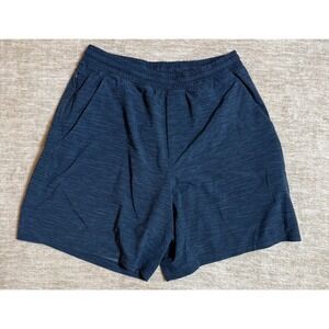 Lululemon‎ Mens M Medium Blue Heathered Running Workout Shorts Athletic